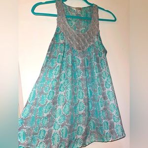 Snake skin print blouse